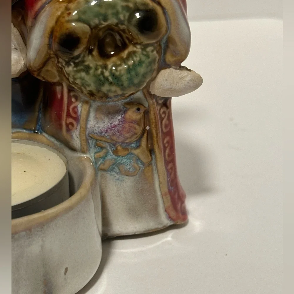 Porcelain Santas Tea Light Holder